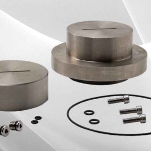 Permeability Cell Top Cap/Base Pedestal Set, Stainless Steel