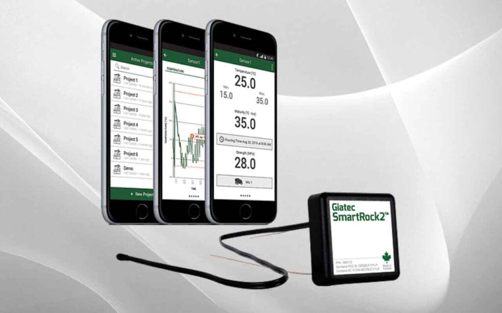 Smart Rocks Sensor Smart Rock 2, Wireless Maturity & Concrete Temperature Sensor